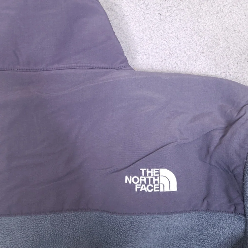 The North Face Denali Fleece Jacket Mens Small Blue Gray‎ Full Zip Polartec Coat